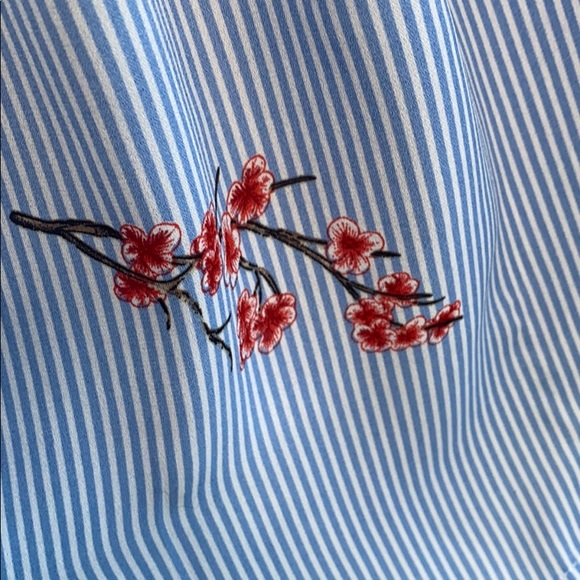 Pink rose off the shoulder silk top - Picture 5 of 5